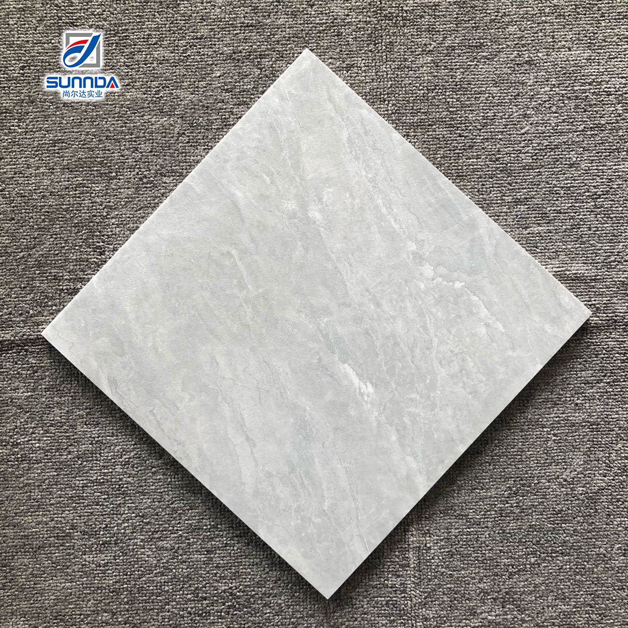 Gạch lát nền men mờ chống trơn, phong cách rustic, màu xám xi măng, vân đá cẩm thạch, kích thước 600x600