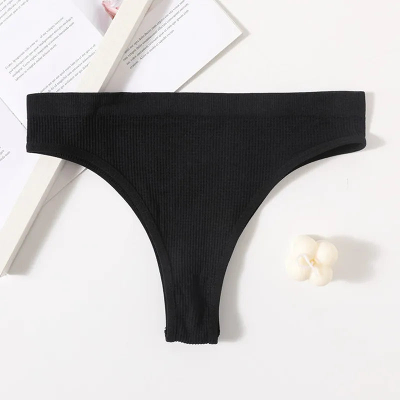 5Pcs/Set Seamless Briefs Women Brazilian Panties Sexy Lingerie Female Underpants Low Rise Bottom Solid Color Underwear ML