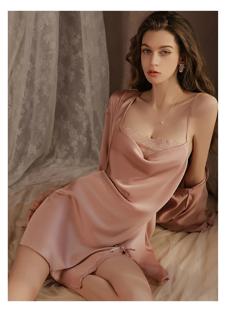 Váy Ngủ Ren Quyến Rũ Size Lớn Đơn Giản Ice Silk