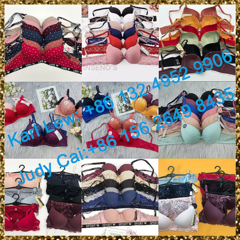 New Apparel Lace Lingerie Underwear Runderwire Steel Ring Garter Bra Thongs for Women - Daisan Mart