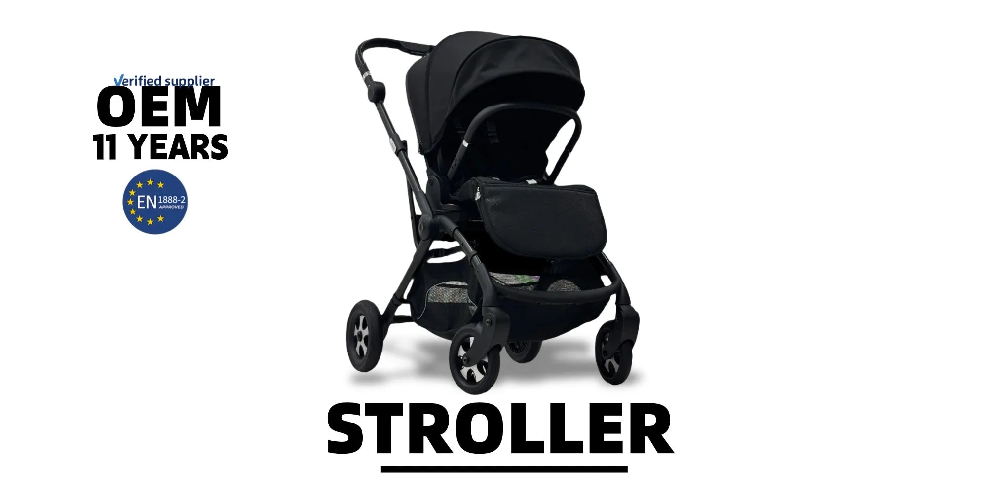 3-in-1 Multi-Function Stroller with Bag &amp; Foldable Baby Cradle