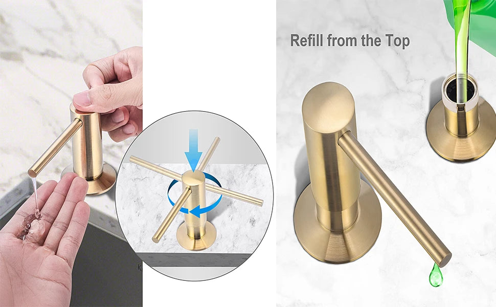 Samodra: 500ML Black Soap Dispenser For Kitchen