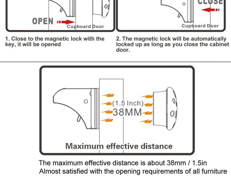 Baby Safety Lock Invisible Lock Kids Security Drawer Latch Cabinet Door Magnetic Child Safety Lock Limiter  Children Protection - Daisan Mart