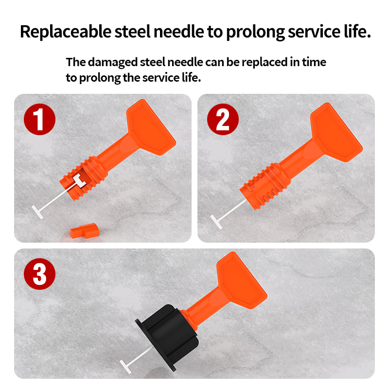 Installation kit and plastic wedges for tiles 