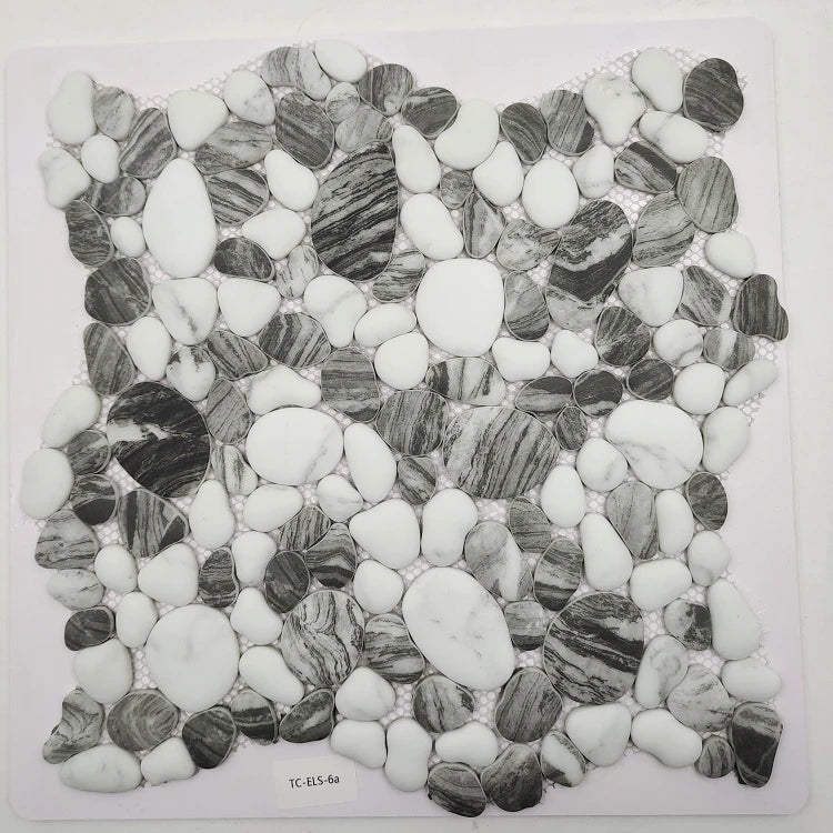 Factory Supply Bathroom Wall Tiles  Mixed Color Pebble Art Mural Wall Tiles Glass Mosaic SS-01 - Daisan Mart