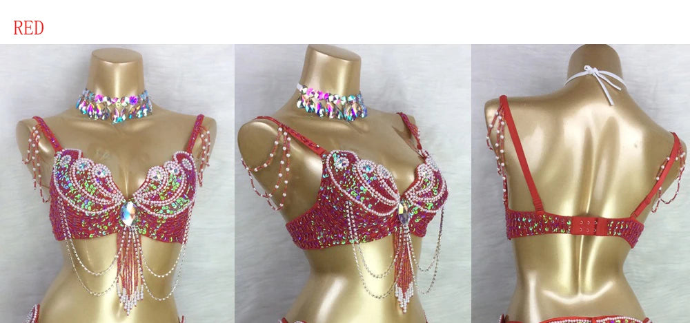 Áo Bra Múa Bụng Đính Hạt Sequin Gợi Cảm Sân Khấu - Daisan Mart