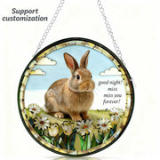 Personalized Memorial Stained Hanging Decor for Lost/Deceased Bunnies