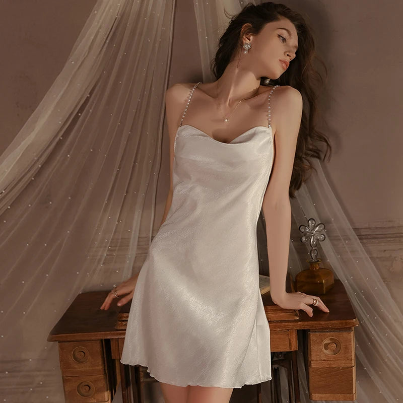 Ice Silk Sexy Nightgown Loose Fit Large Size