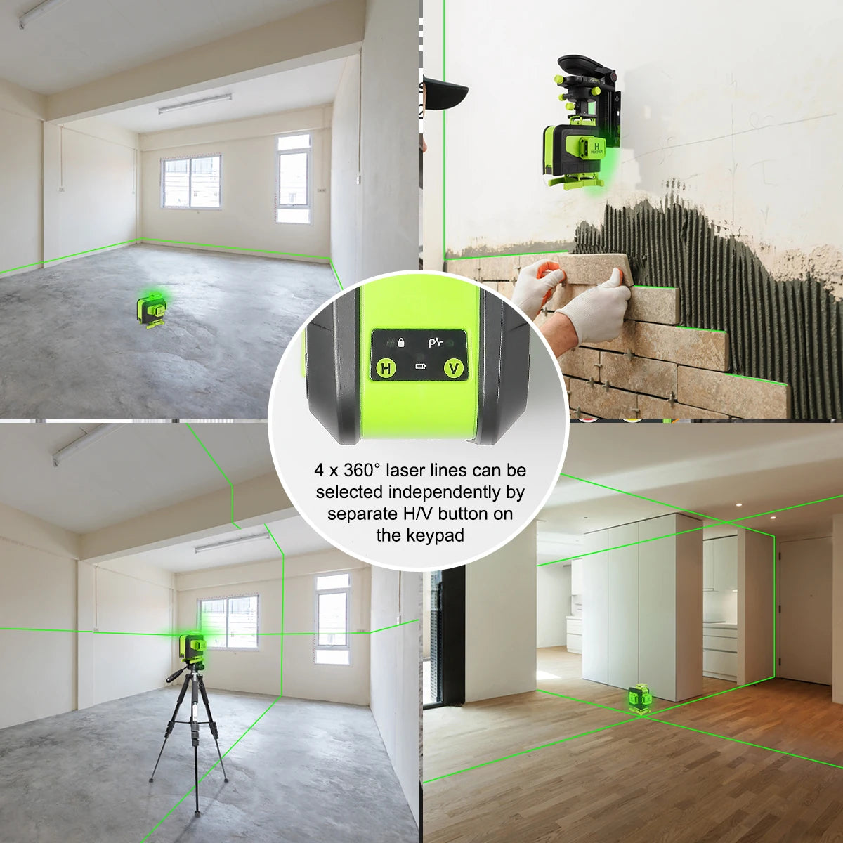 Máy cân mực laser 4D 16 tia xanh Huepar đa năng - Daisan Mart