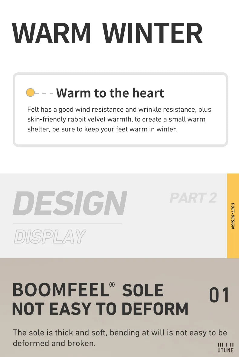 Warm Women's Cotton Boots 2026 - High-Soled Felt Flats