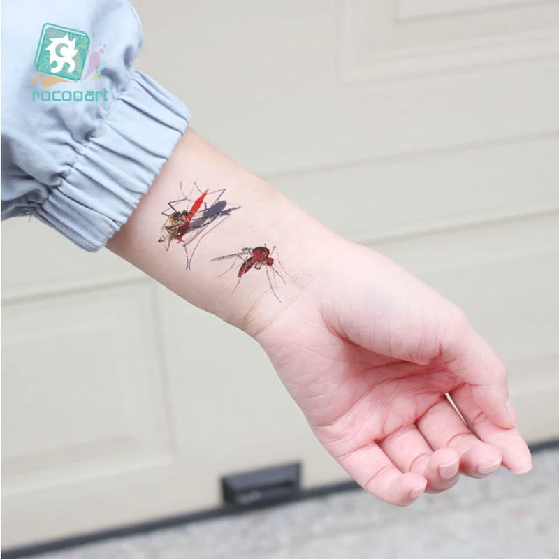3D Spider Tattoo Scorpion Temporary Tattoo Stickers For Halloween Fake Tatto Body Art Tatuajes Joke Tatouage Temporaire