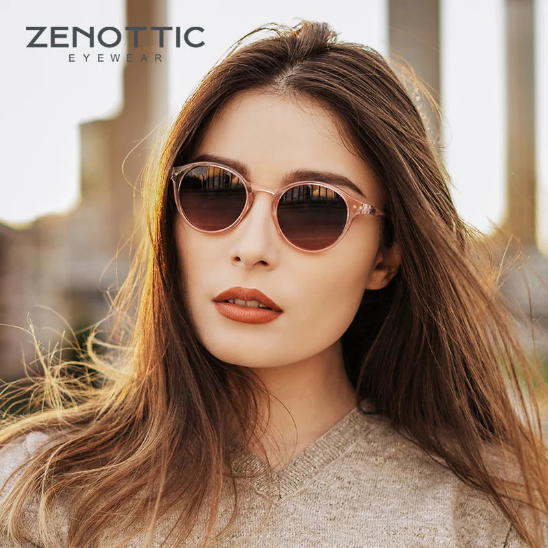Kính Mát ZENOTTIC Retro Tròn Unisex Chống UV400
