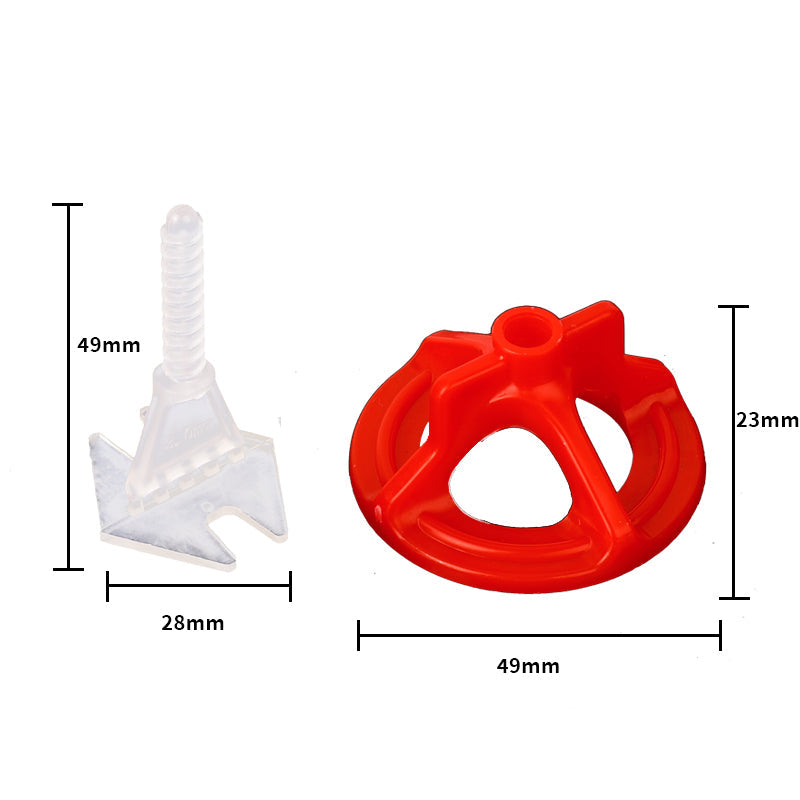 Lock and wedge 1.5mm plastic tile leveling system 