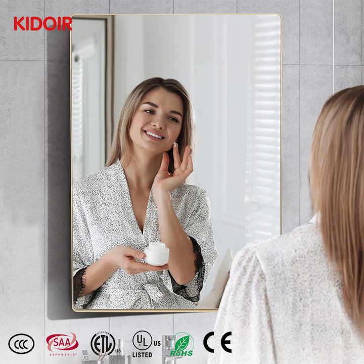 Kidoir Brand New Touch LED Bathroom Mirror Frameless Touch LED Bathroom Mirror Full Cover Anti-Fog LED Bathroom Mirror for Hotel 