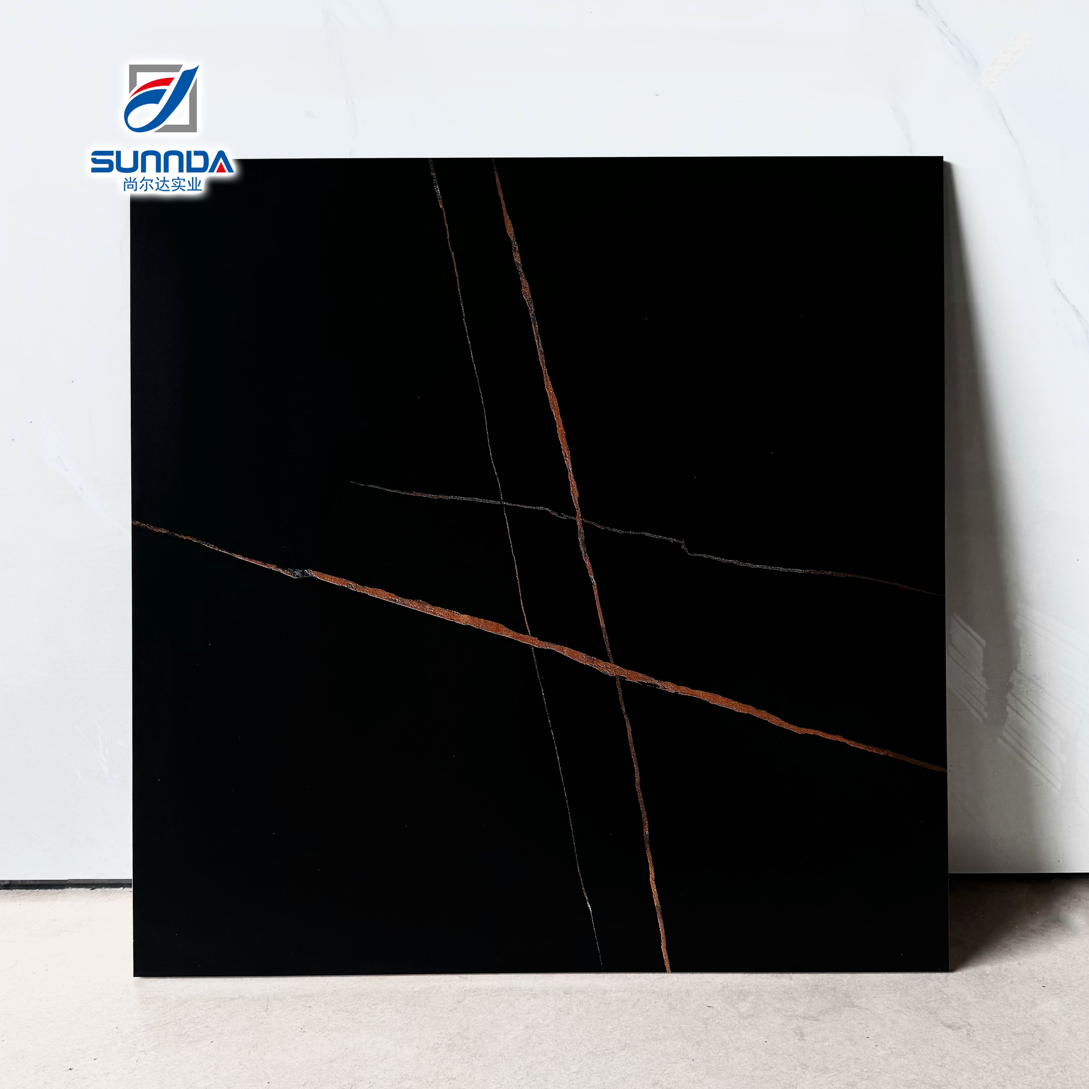 Gạch lát sàn đá cẩm thạch đen màu tối, phong cách rustic, mờ, chống trơn