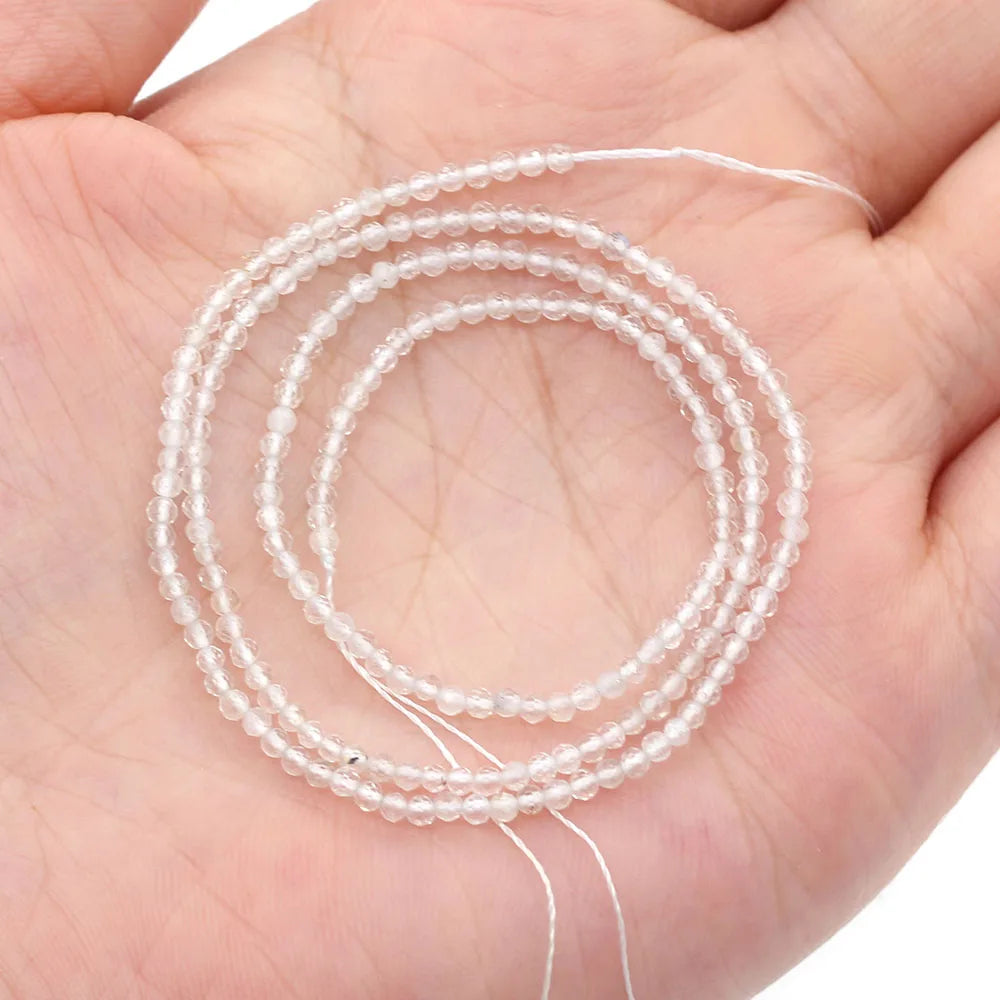 Natural faceted gemstone beads DIY bracelet