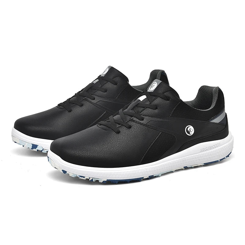 Luxury White Spiked Sole Microfiber Leather Golf Shoes 39-47