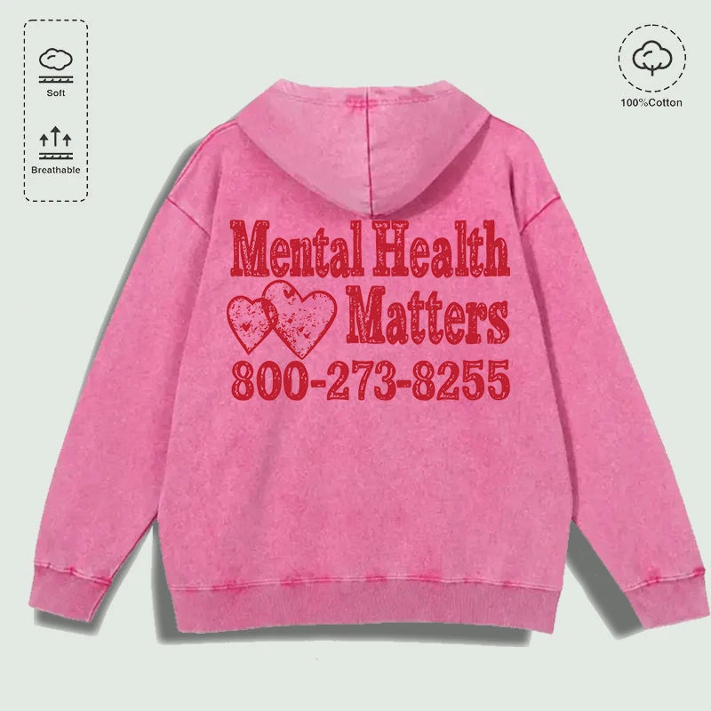 Áo Hoodie Cotton Sức Khỏe Tâm Thần Nhiều Màu - Daisan Mart