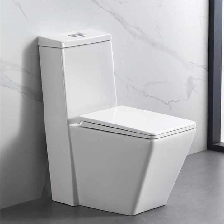 High-end bathroom sanitary ware made of large ceramic, one-piece toilet, seat