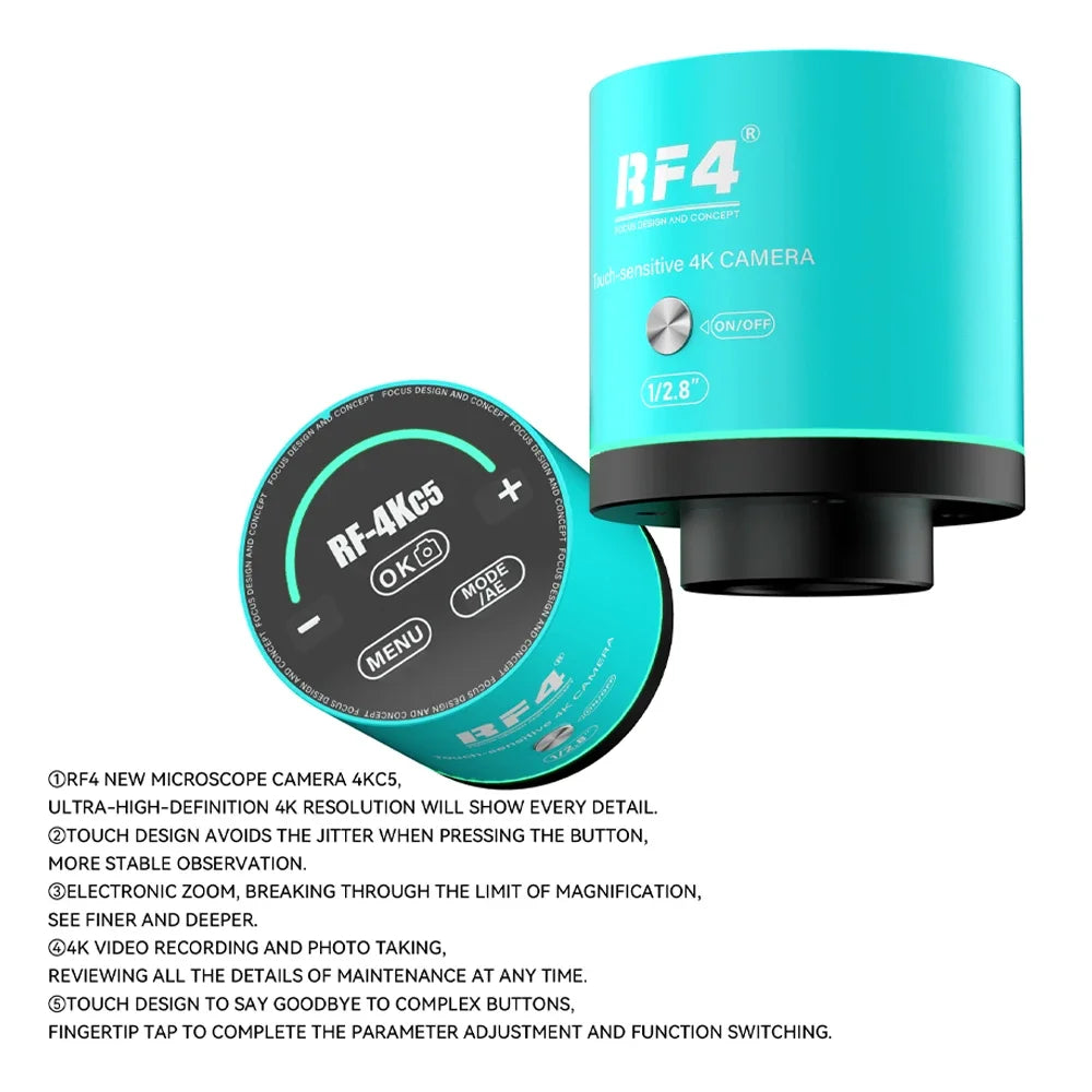 RF4 4K 3-Eye Microscope with Camera for PCB Repair