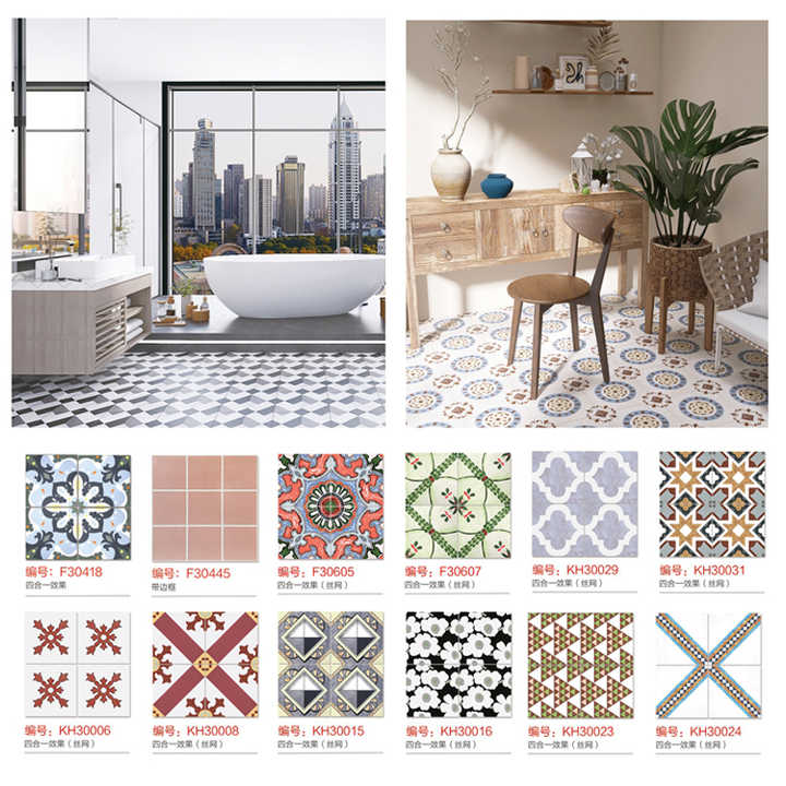 Small ceramic flower patterned wall and floor tiles in Foshan factory, China 