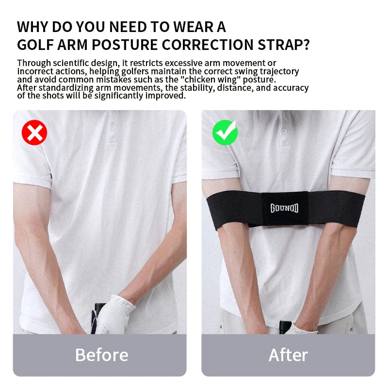 Elastic, Breathable, Arm Tightening Golf Swing Belt