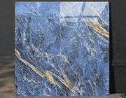 Dark Marble Pattern Ceramic Tiles Faux Marble Porcelain Floor Tiles 80X80 Carreaux Blue Marble Pattern