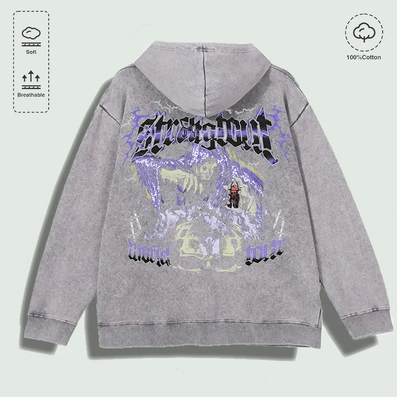 Áo Hoodie Cotton In Hình Đầu Lâu Miskout - Đa Sắc Màu - Daisan Mart