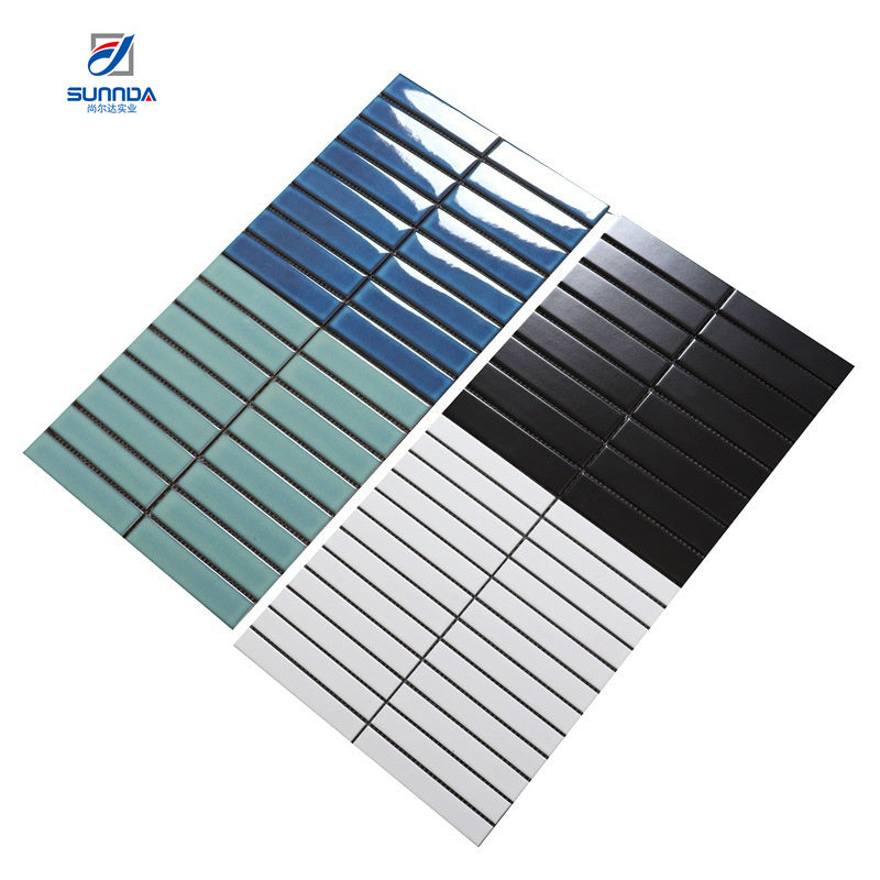 Hot Melt Glass Mosaic Tiles White Swimming Pool Cheap Factory Price 