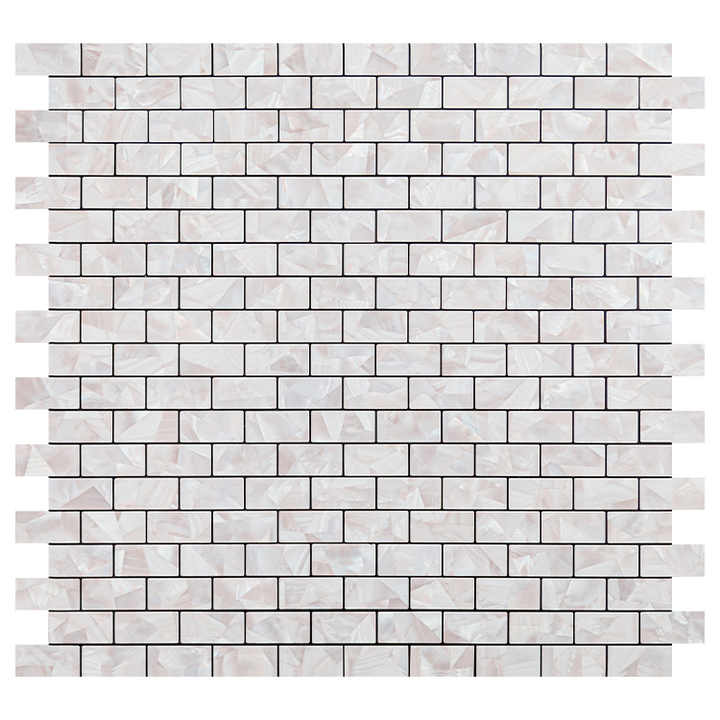 Self-adhesive anti-mold mosaic tiles for kitchen decoration, mother of pearl pattern, peel and stick kitchen wall tiles 