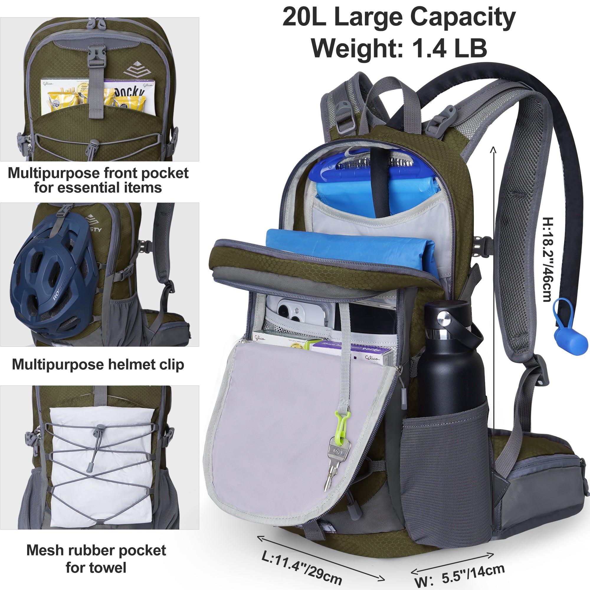 Wholesale 2 Liter Water Bag With Bite Valve High Flow Waterproof For Hiking Trekking Camping 