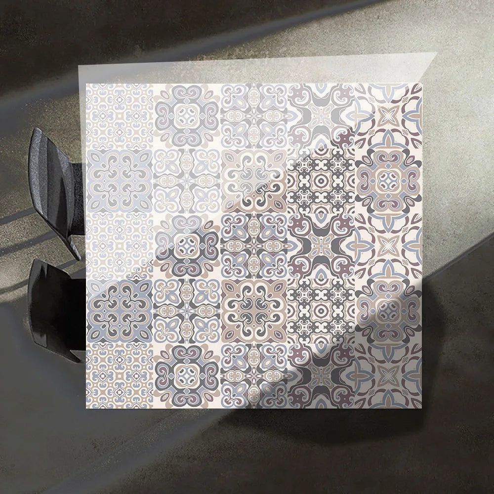 10 Pieces PVC Blue Gray Brick Wall Stickers