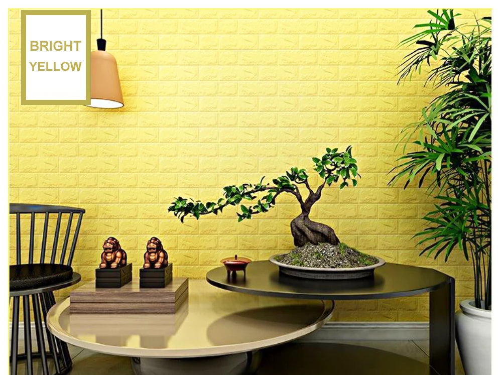 3D Brick Wall Sticker Strong three-dimensional 77*70cm Monochrome and Retro adesivos de parede paper Bring the fun of home life - Daisan Mart