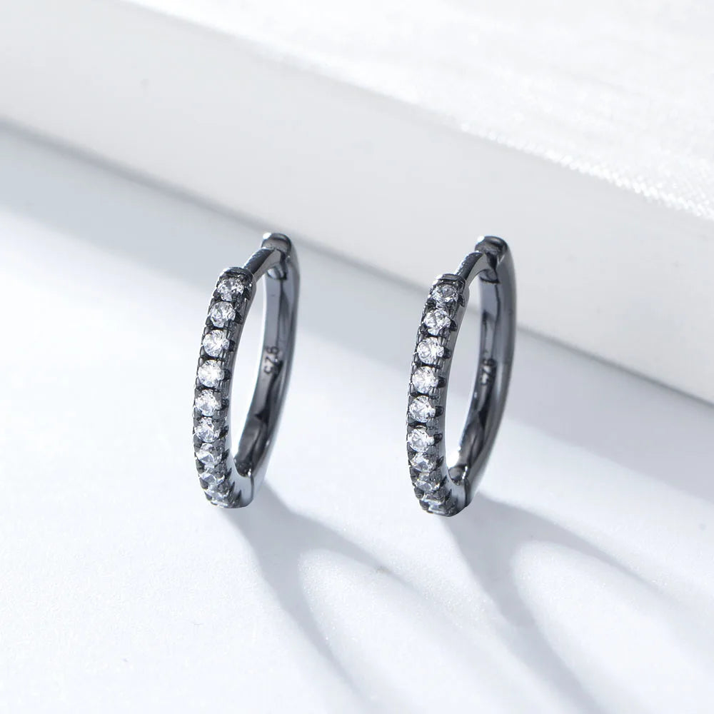 Peishang Huggie Earrings Hoop Cuff Earring Jewelry Gold Sterling Silver Plated Cz Cubic Zirconia Unicorn Silver 925 Zircon GTC