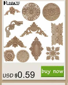 Wood Mouldings Wood Carving Door Onlay Wood Applique Wood Decal Antique Retro Modern Long Leaves Wooden Cabinet Furniture Corner