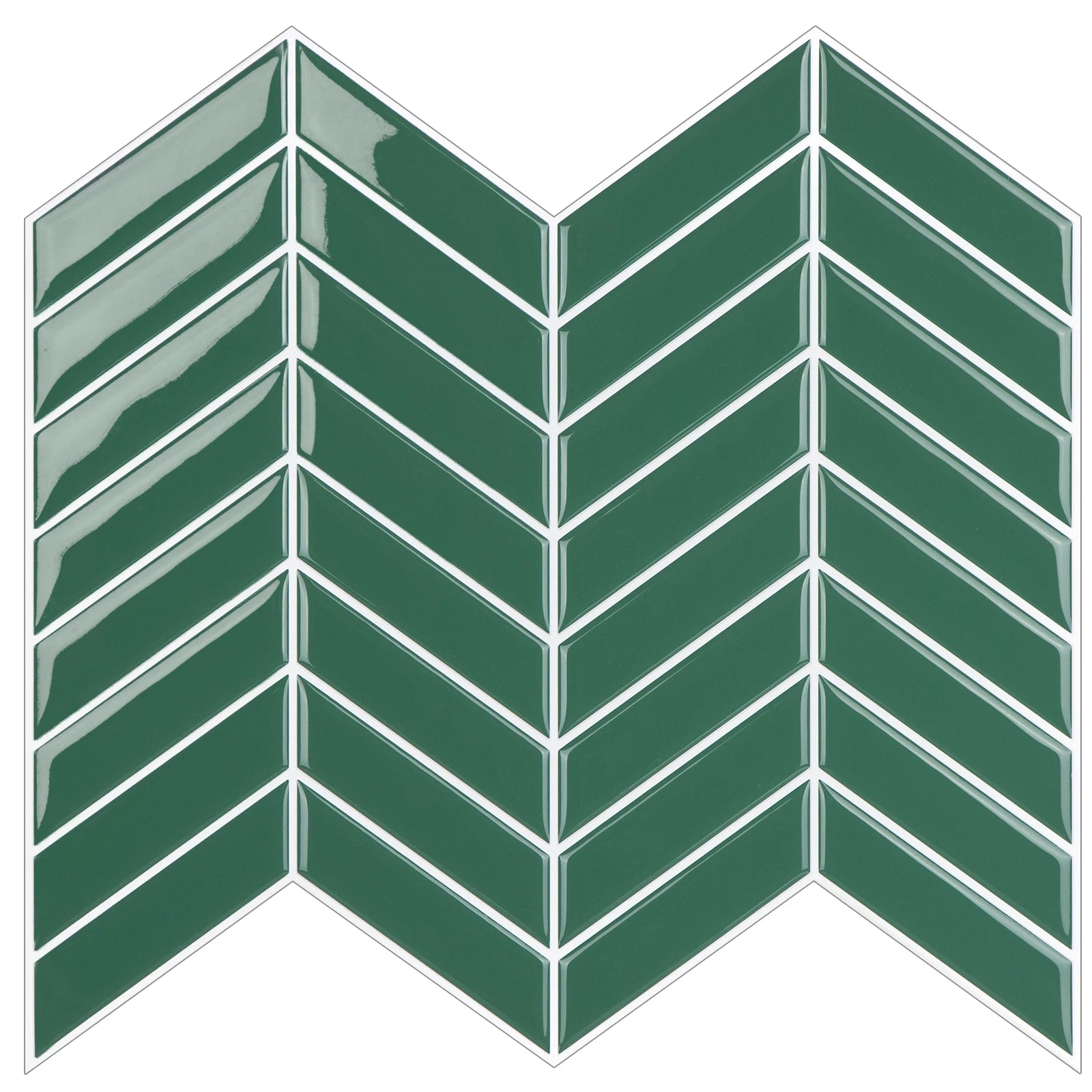 3D Black Herringbone Pattern Wall Sticker for Kitchen/Bathroom