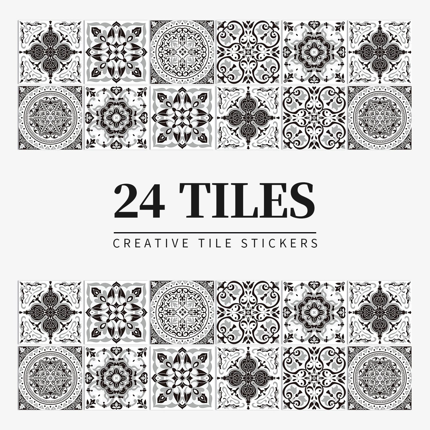 24pcs/set Light Color Tiles Sticker Wall Stickers Kitchen Bathroom Home Renovation Wallpaper Waterproof Self-adhesive Wall Decal