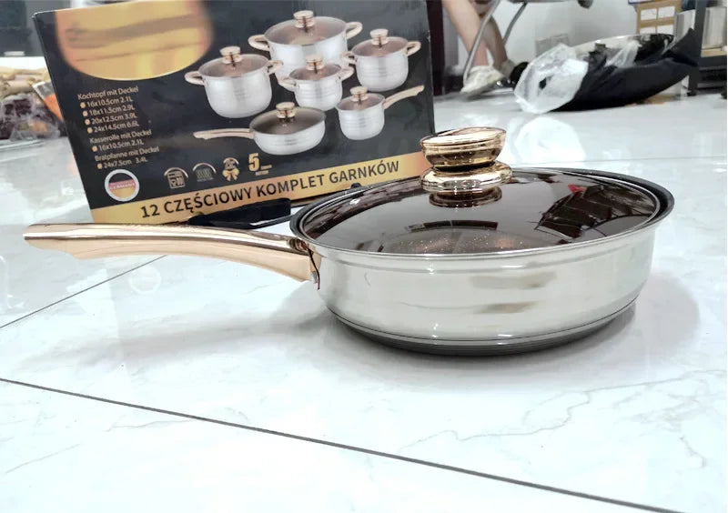 Bộ Nồi Inox Hàn Quốc 6 Lớp Cao Cấp ChicCook