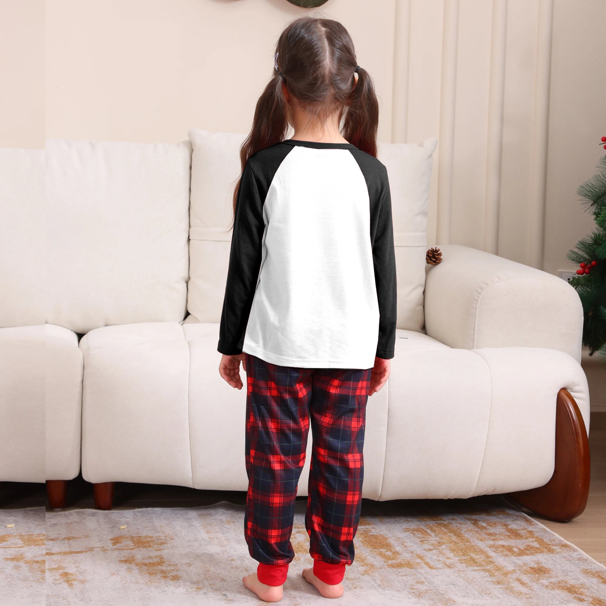 Women's Christmas cartoon pajamas, warm and cute long pants