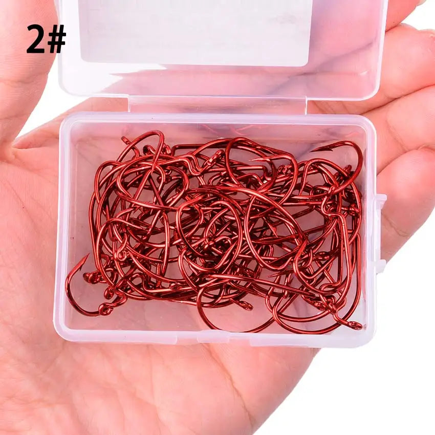 Móc Câu Nghiêng Jig Đầu Rộng 50pcs - Cá Chép Mềm