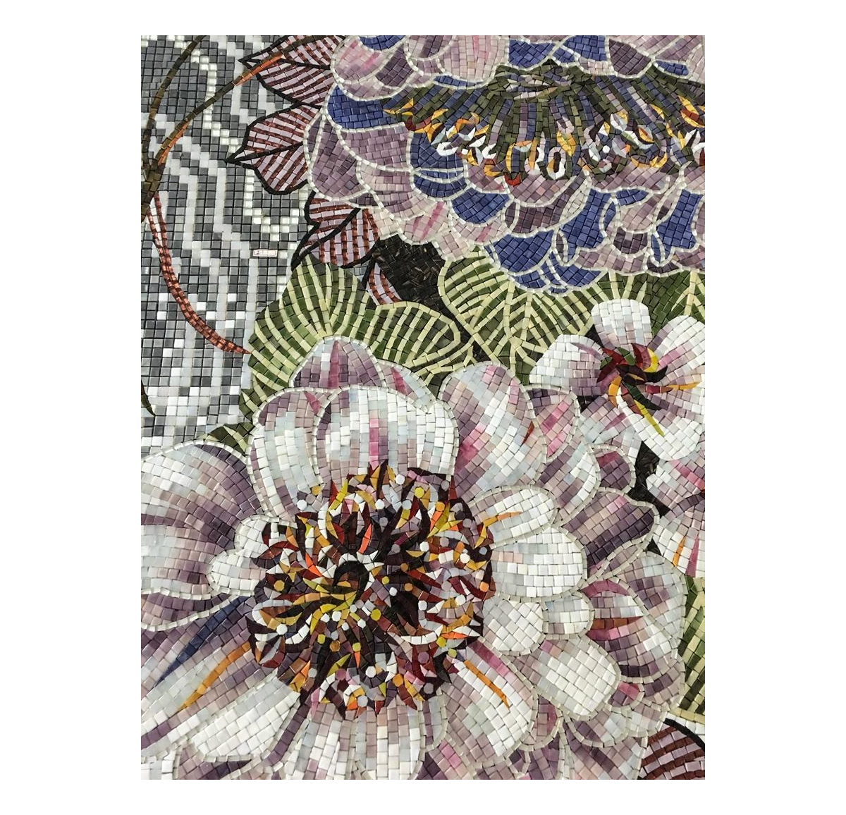 3D handmade flower mosaic decoration 