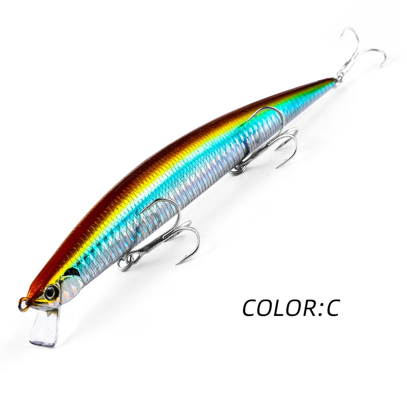 Mồi Câu Chuyên Nghiệp Bearking 175mm Nổi Slim Minnow
