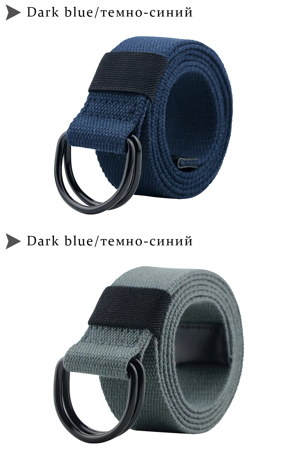 Maikun Unisex Double D-Buckle Canvas Belt