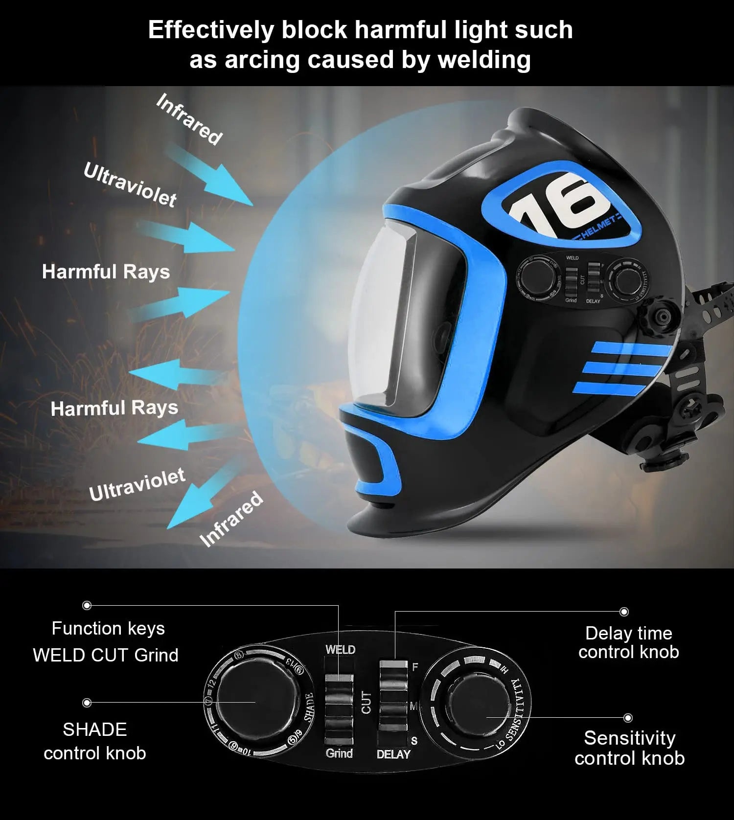 Automatic Shade Controlling Welding Helmet Glass Clear Welding Helmet - Daisan Mart