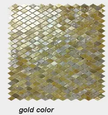Rhombus Mother of Pearl Mosaic Tile Seashell Mosaic Tile for Wall Natural oyster Black butterfly Gold White Affordable - Daisan Mart