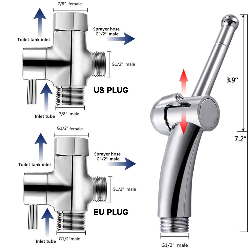 Shower Clean Body Woman Washer Spray Gun Head Vagina Flushing Toilet Bottom Vaginal Anal Implement Shower Head Bidet Set