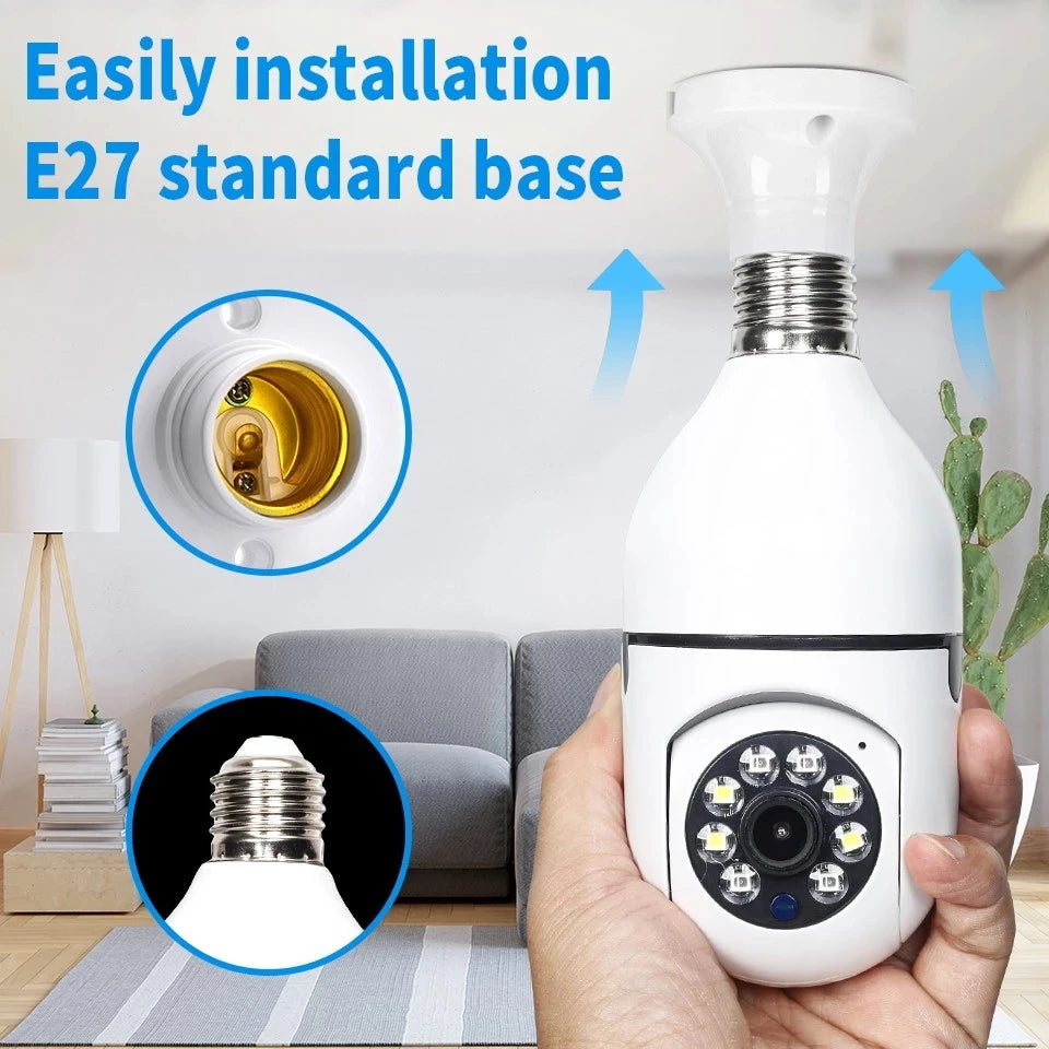360° HD Wifi Wireless Night Vision Security Camera Light