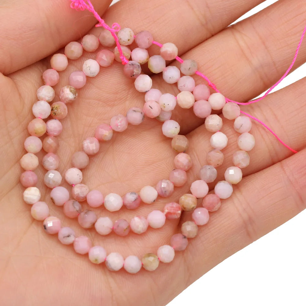 Natural 4mm Rose Quartz Beads Bracelet