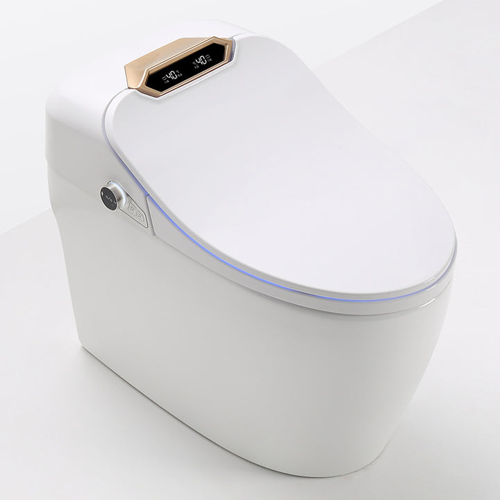 One-piece electric ceramic smart toilet, smart toilet with Bidet function, soft closing lid for bathroom 