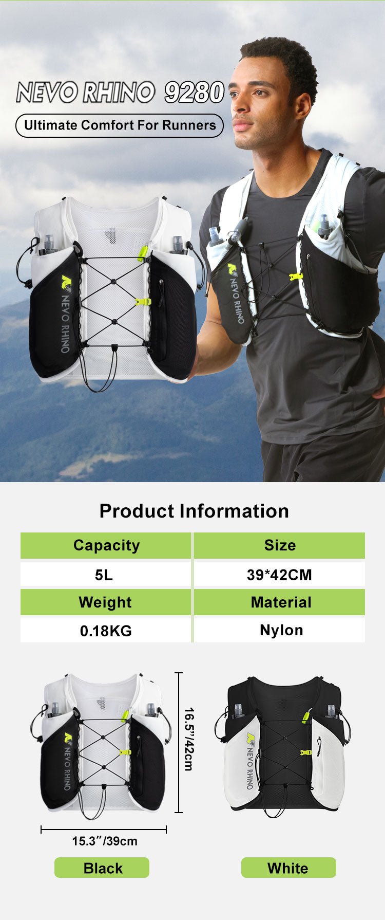 Running Hydration Vest with Water Bag, Multi-Functional Outdoor Sports Fashion Accessories, Customizable Best Seller 